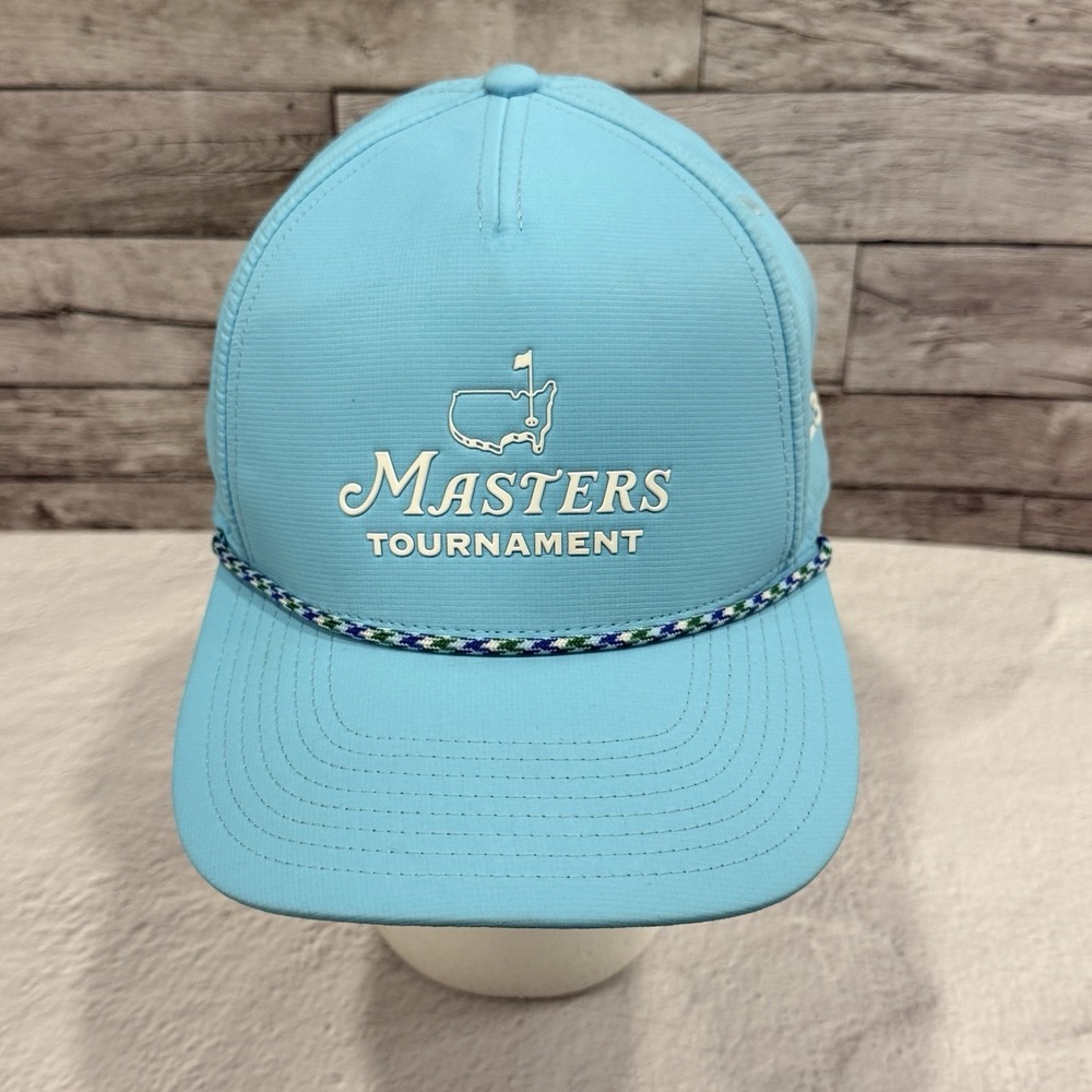 Masters Golf Tournament Agusta 2023 Light Blue Rope Adjustable Hat Snapback